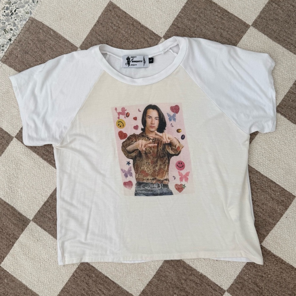 OMIGHTY Keanu Reeves crop top size L
